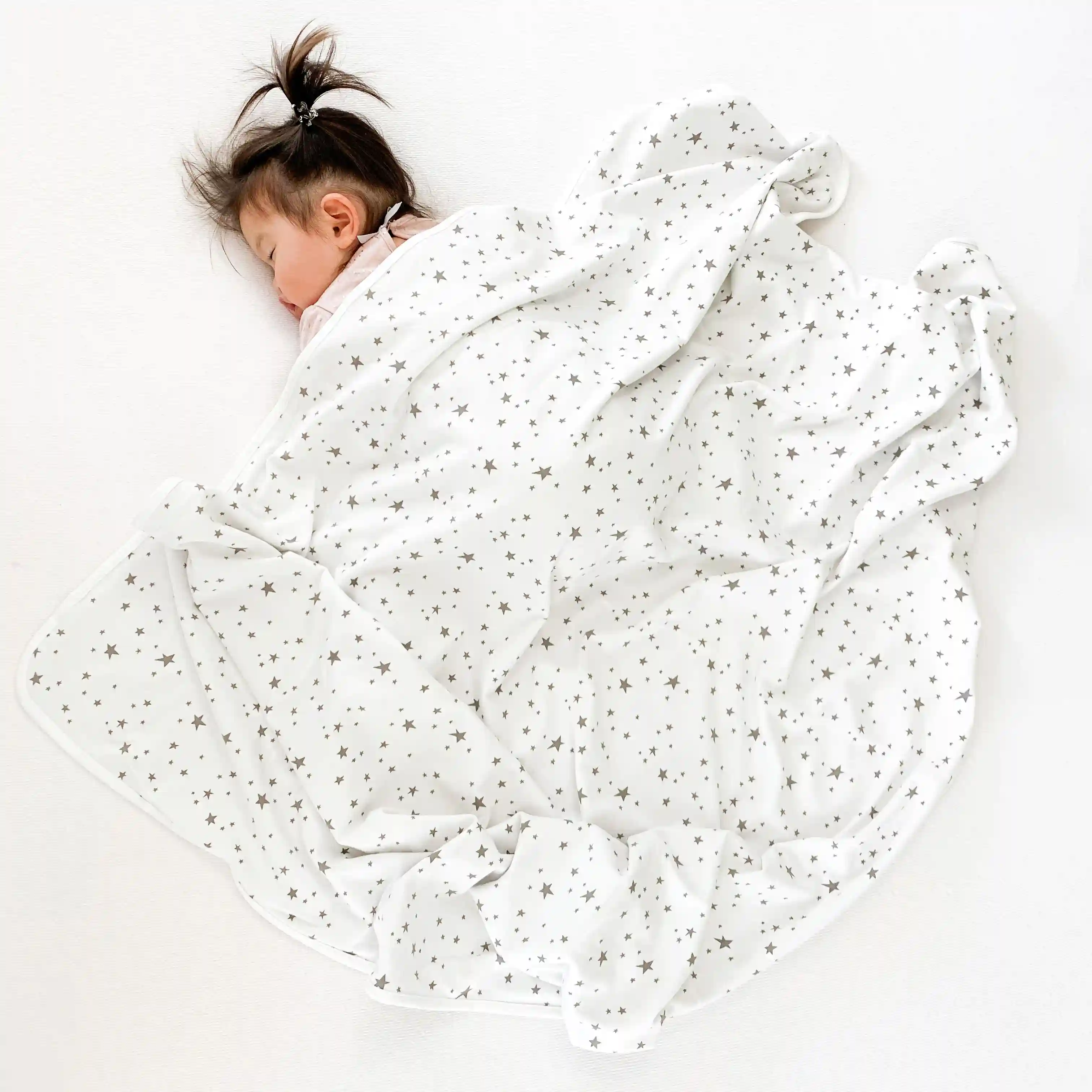 Toddler Blanket, 4 Season® Merino Wool & Organic Cotton, 52.5" x 40", Star White