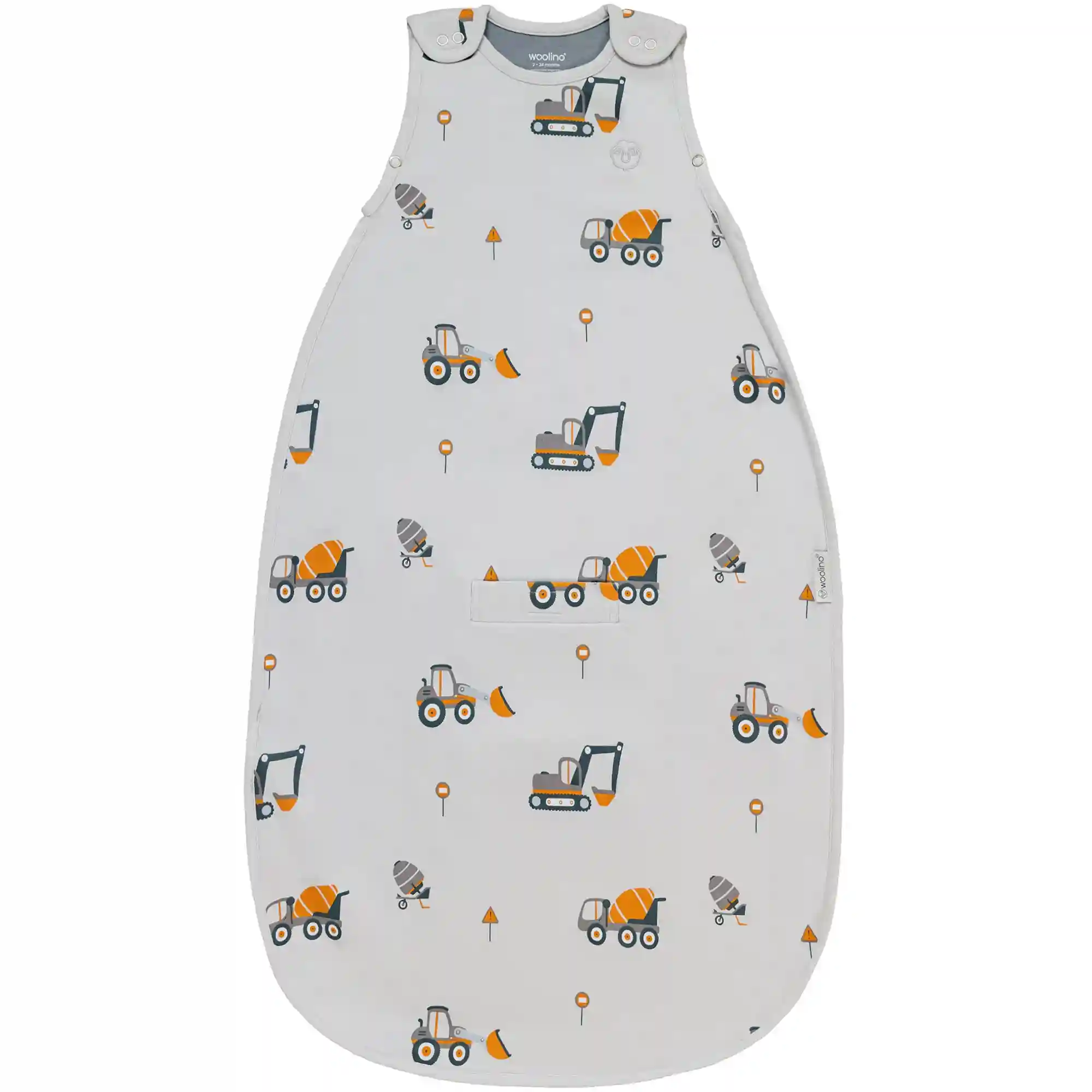 4 Season® Ultimate Baby Sleep Bag, Merino Wool & Organic Cotton, Heavy Machinery