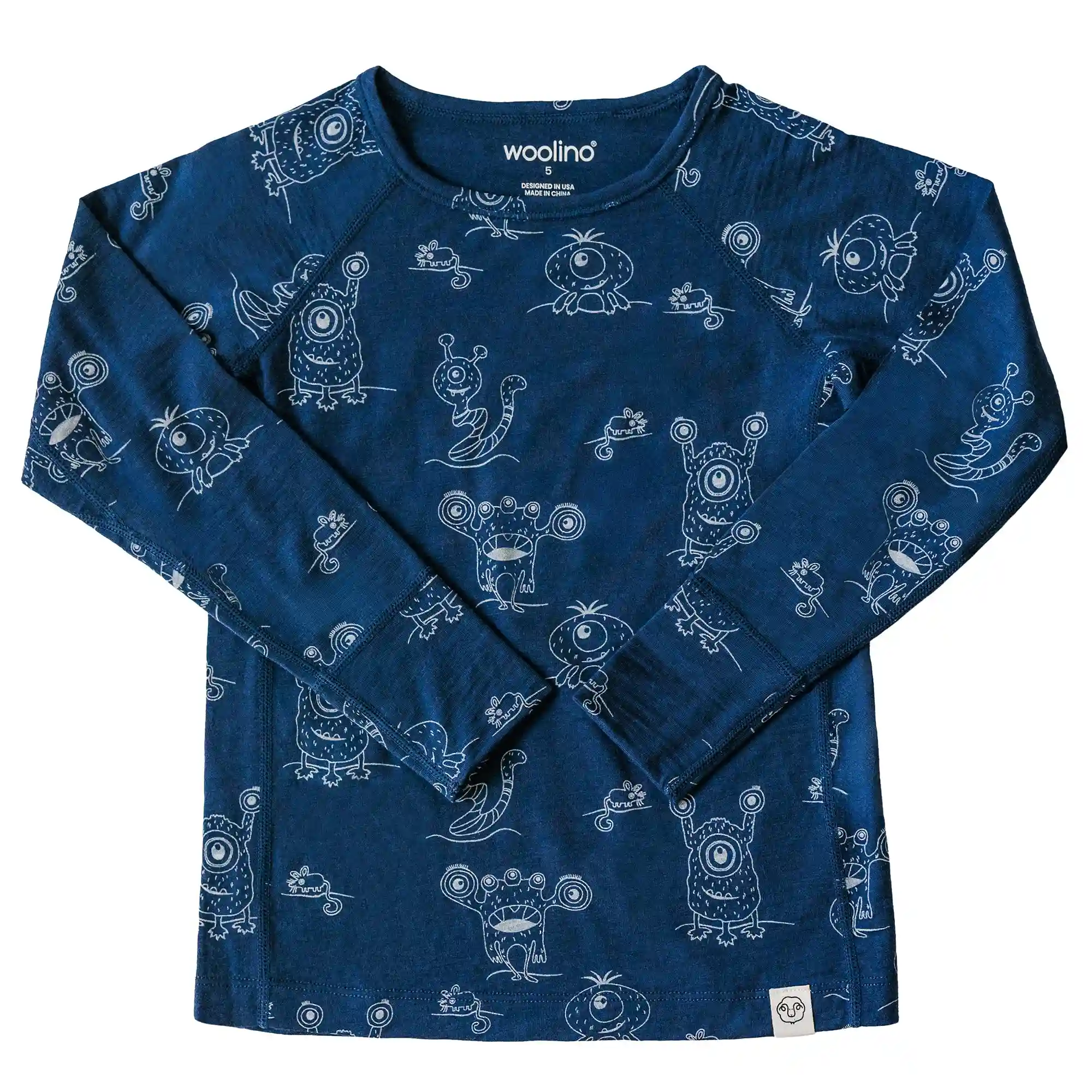 Alternative view of Kids Merino Wool Base Layer, Long Sleeve Top, Monster