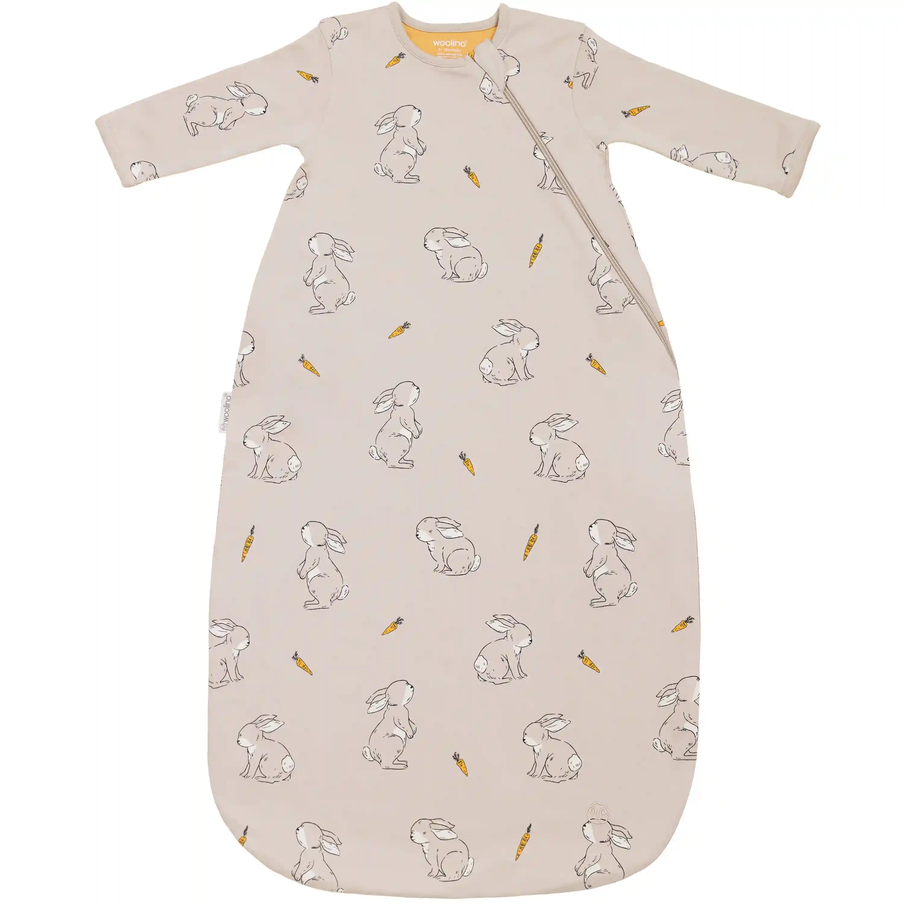 Slumber Sack, Baby Sleep Bag with Sleeves, Merino Wool & Organic Cotton, Bunny