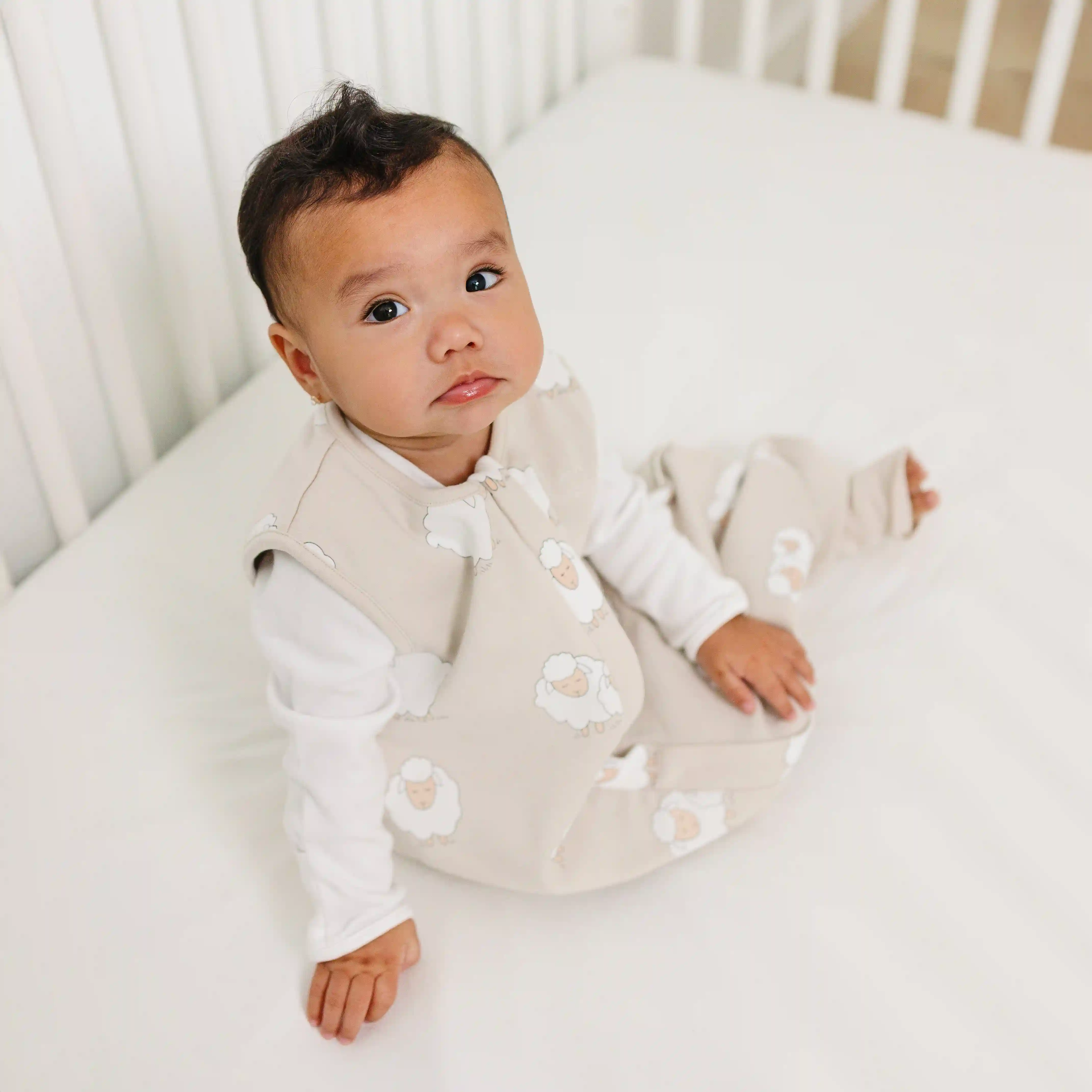 Alternative view of 4 Season® Baby Sleep Bag with Feet, Merino Wool & Organic Cotton, Sheep