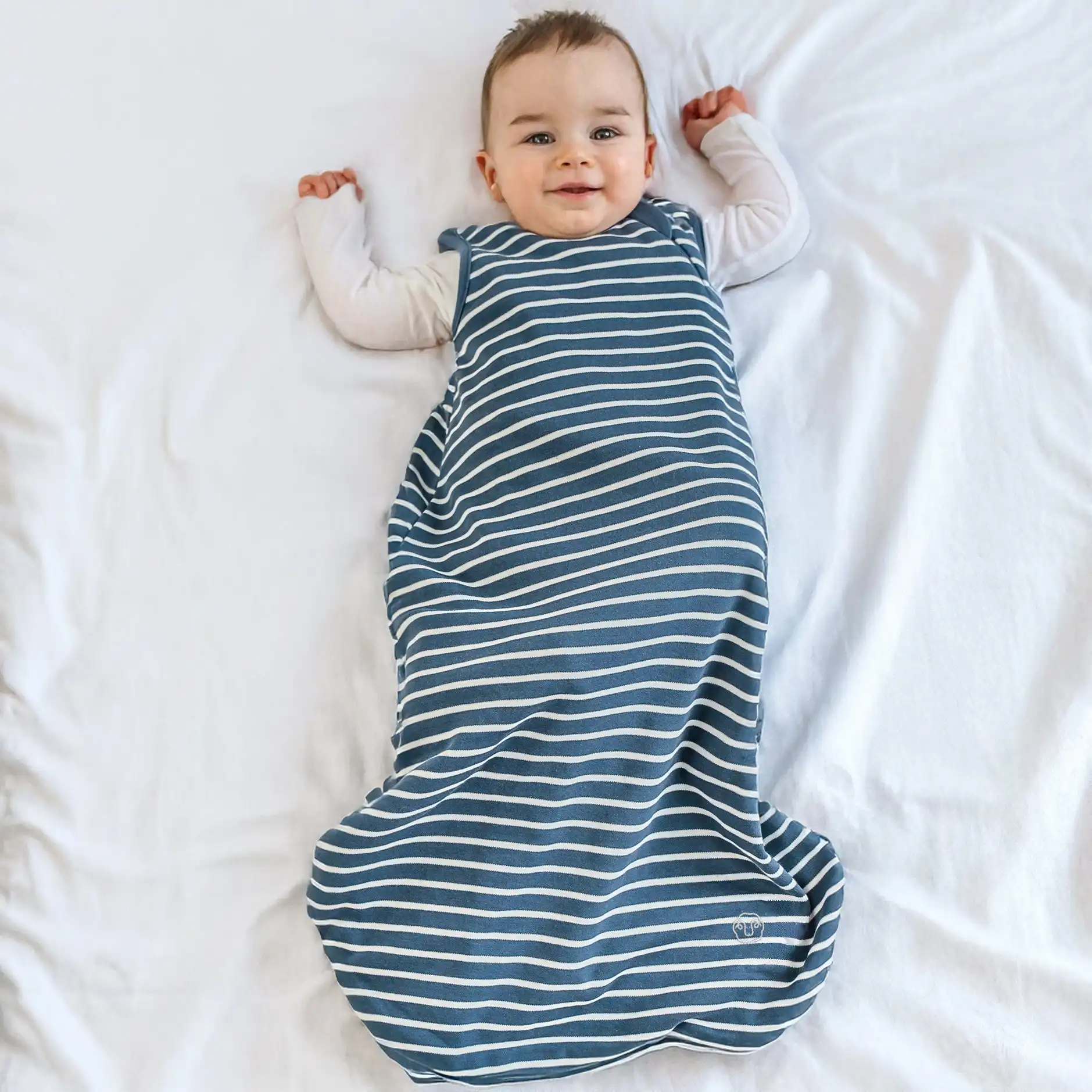 Alternative view of 4 Season® Classic Baby Sleeping Bag, Merino Wool & Organic Cotton, Navy Blue