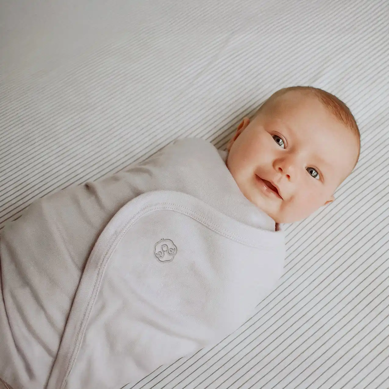 Alternative view of Swaddle Blanket, Merino Wool, Newborn to 3 Months, Oat