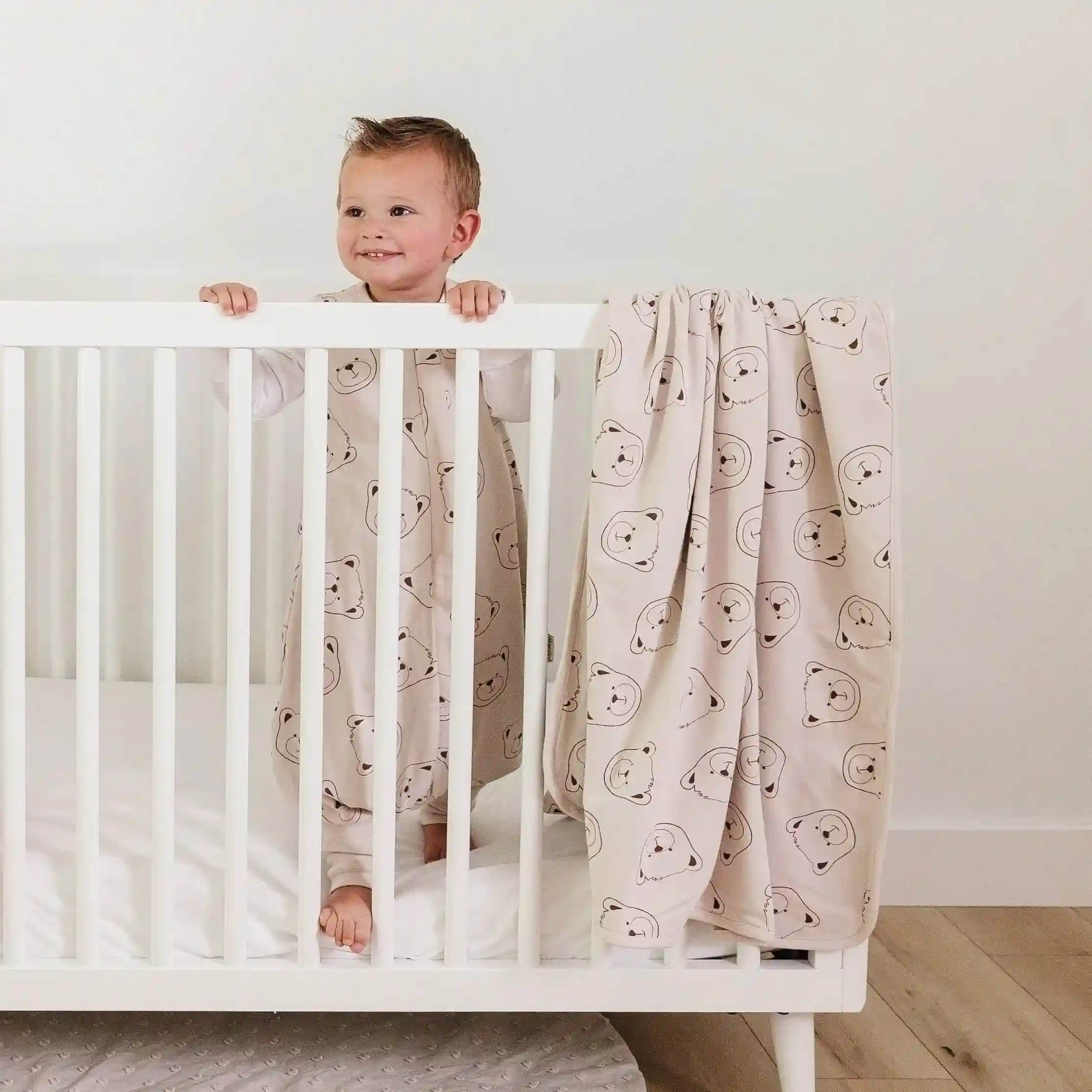 Alternative view of Toddler Blanket, 4 Season® Merino Wool & Organic Cotton Blanket, 52.5" x 40", Teddy Bear