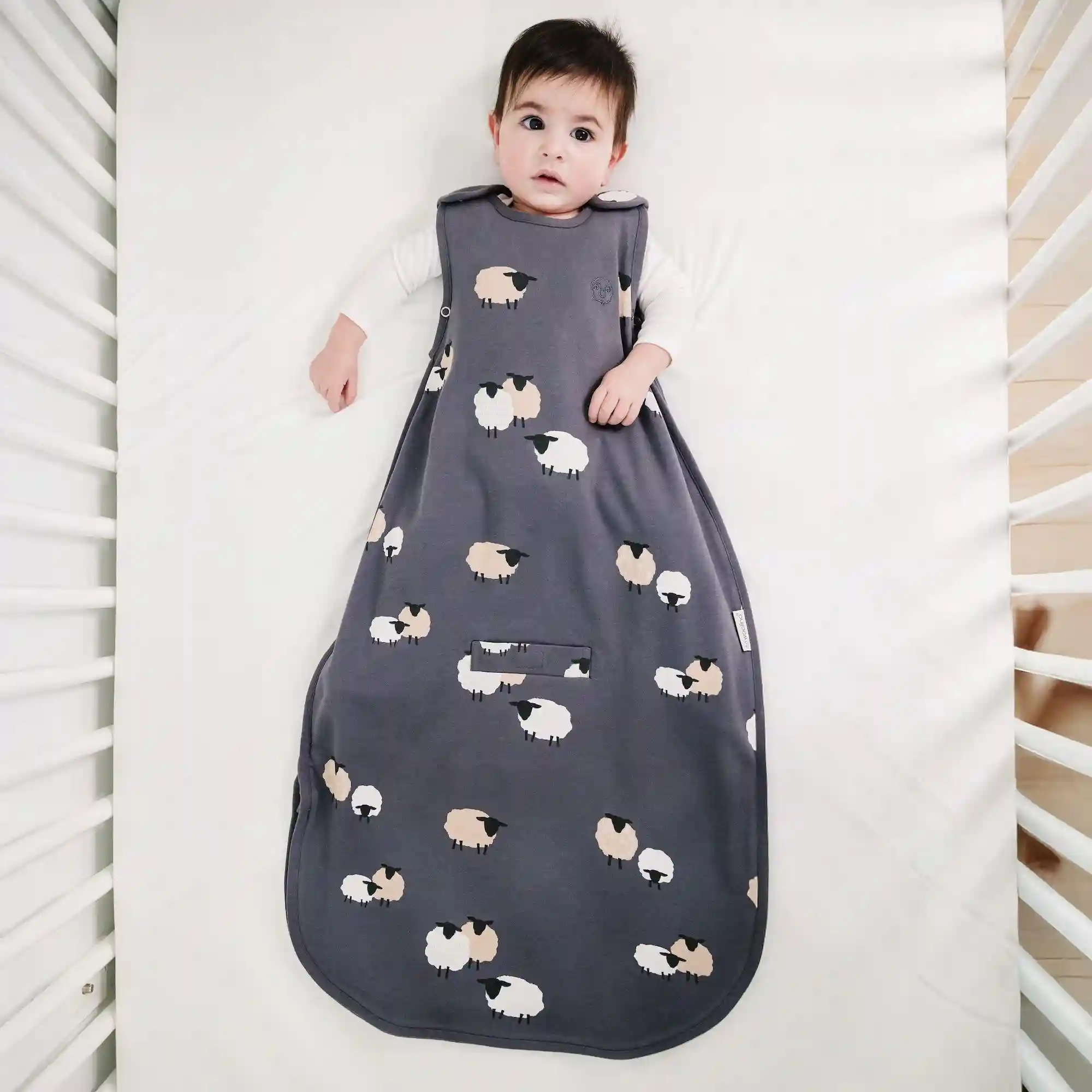 Alternative view of 4 Season® Ultimate Baby Sleep Bag, Merino Wool & Organic Cotton, Sheep Slate