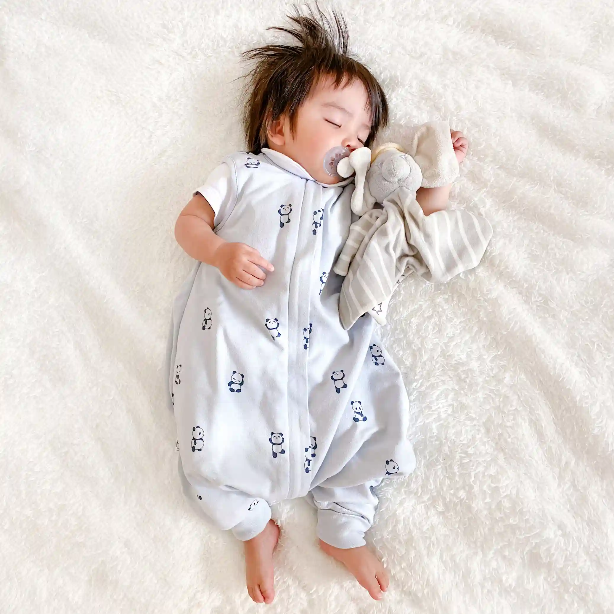 Alternative view of 4 Season® Baby Sleep Bag with Feet, Merino Wool & Organic Cotton, Panda