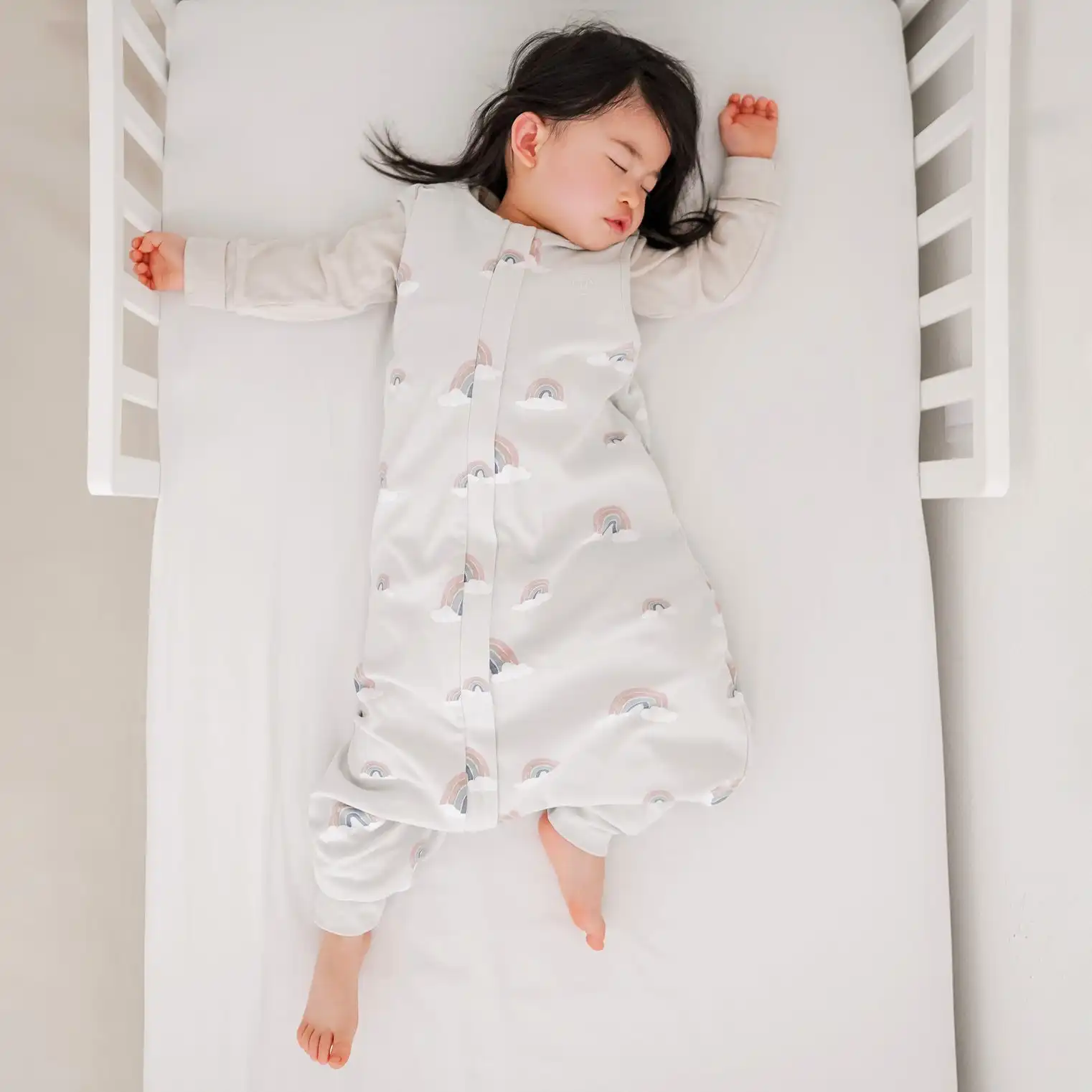 Alternative view of 4 Season® Baby Sleep Bag with Feet, Merino Wool & Organic Cotton, Rainbow