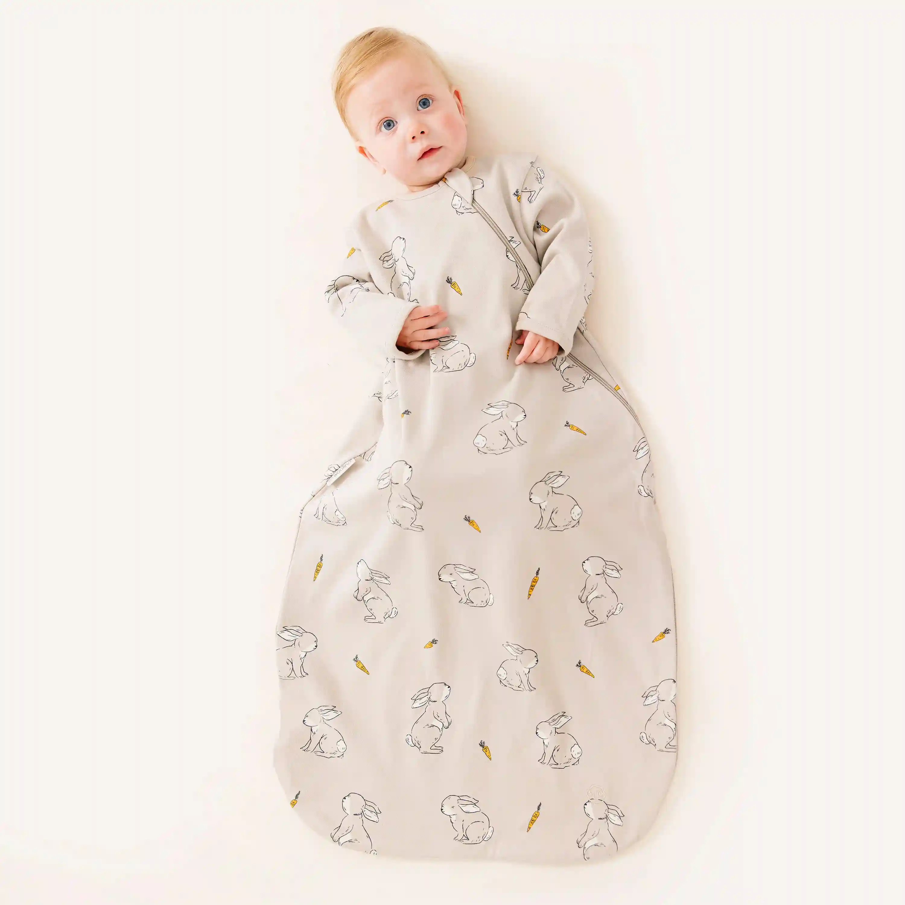 Alternative view of Slumber Sack, Baby Sleep Bag with Sleeves, Merino Wool & Organic Cotton, Bunny