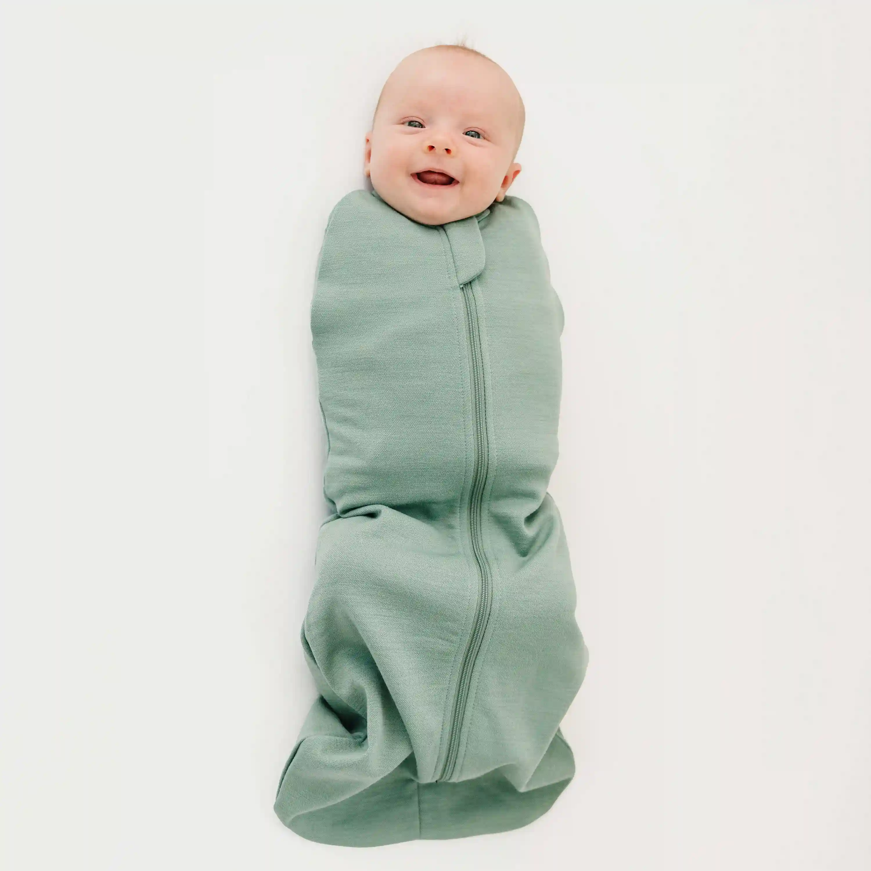 Alternative view of Swaddle Bag, Merino Wool, Newborn to 3 Months, Aloe