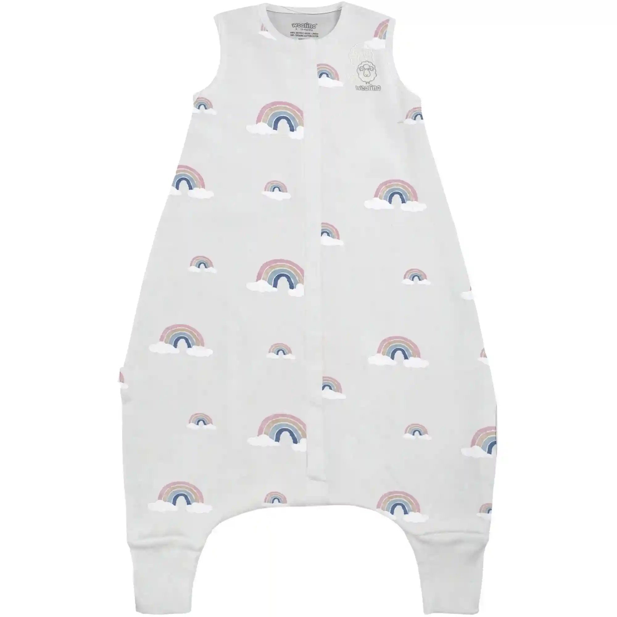 Imperfect 4 Season® Baby Sleep Bag with Feet, Merino Wool & Organic Cotton, Rainbow