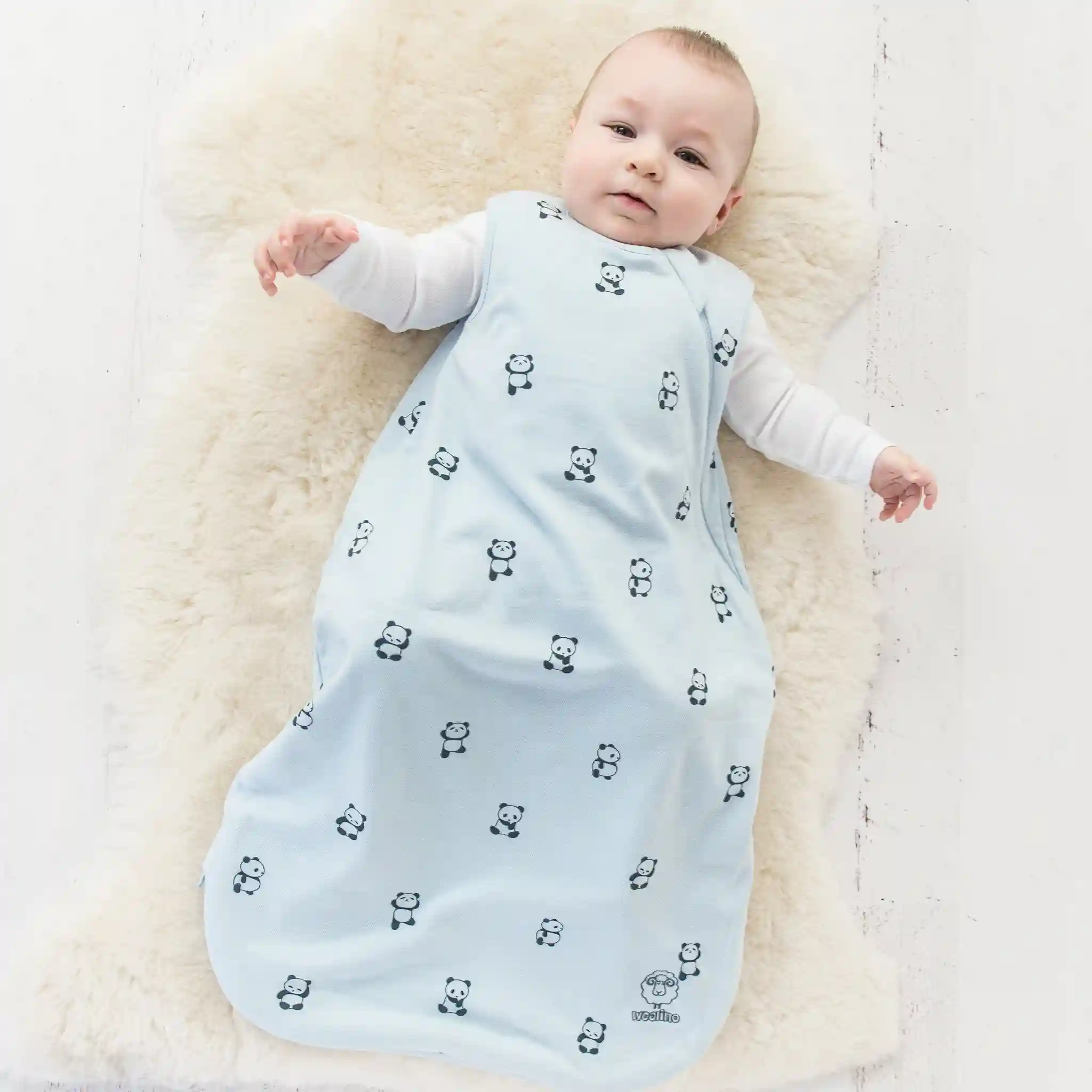 Alternative view of 4 Season® Classic Baby Sleeping Bag, Merino Wool & Organic Cotton, Panda