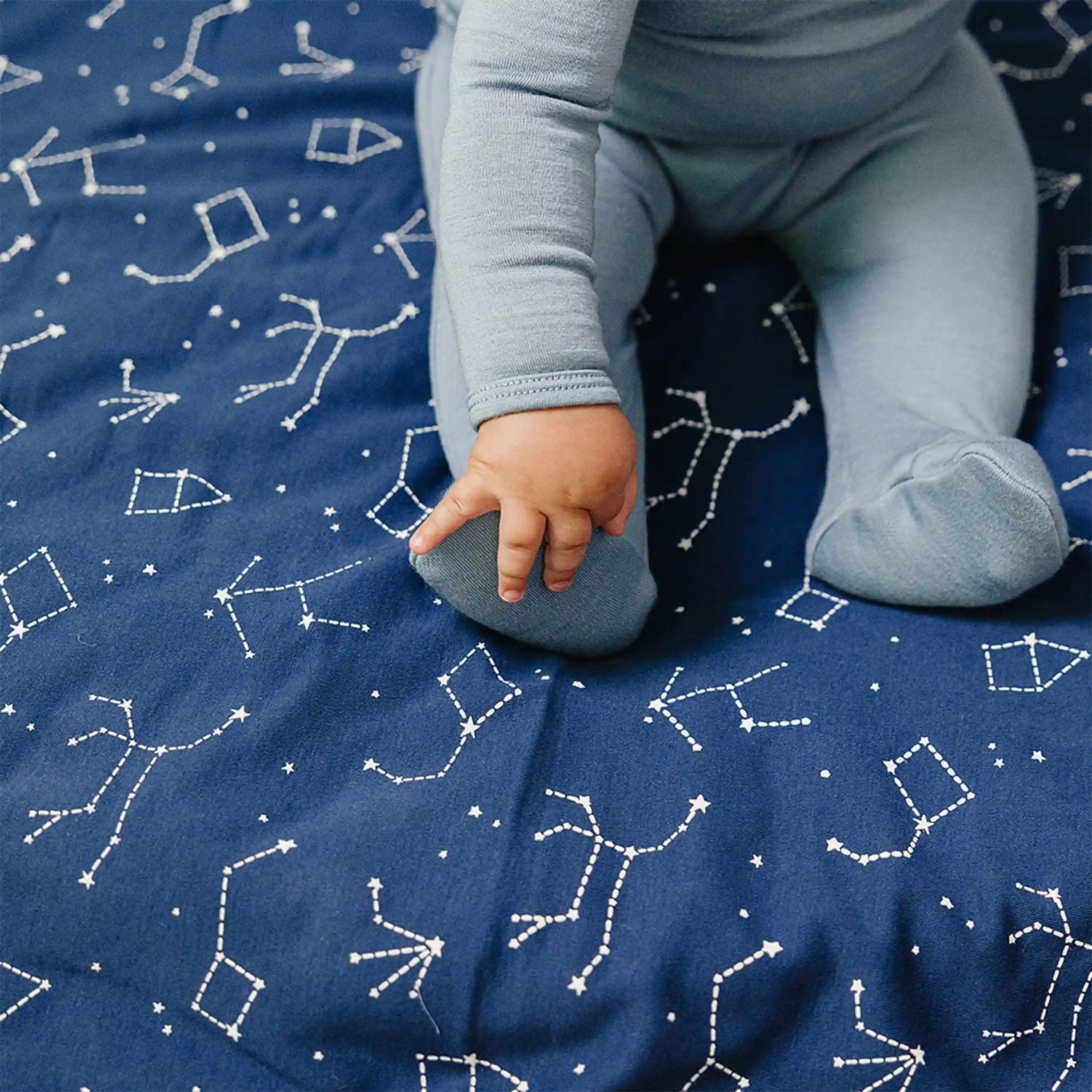 Alternative view of 4 Season® Stroller Merino Wool & Organic Cotton Baby Blanket, 40" x 31.5", Night Sky™