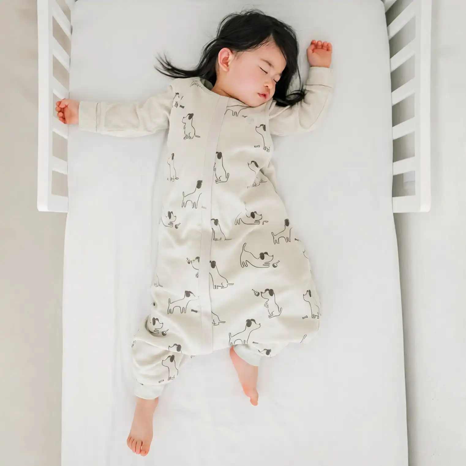 Alternative view of 4 Season® Baby Sleep Bag with Feet, Merino Wool & Organic Cotton, Puppy