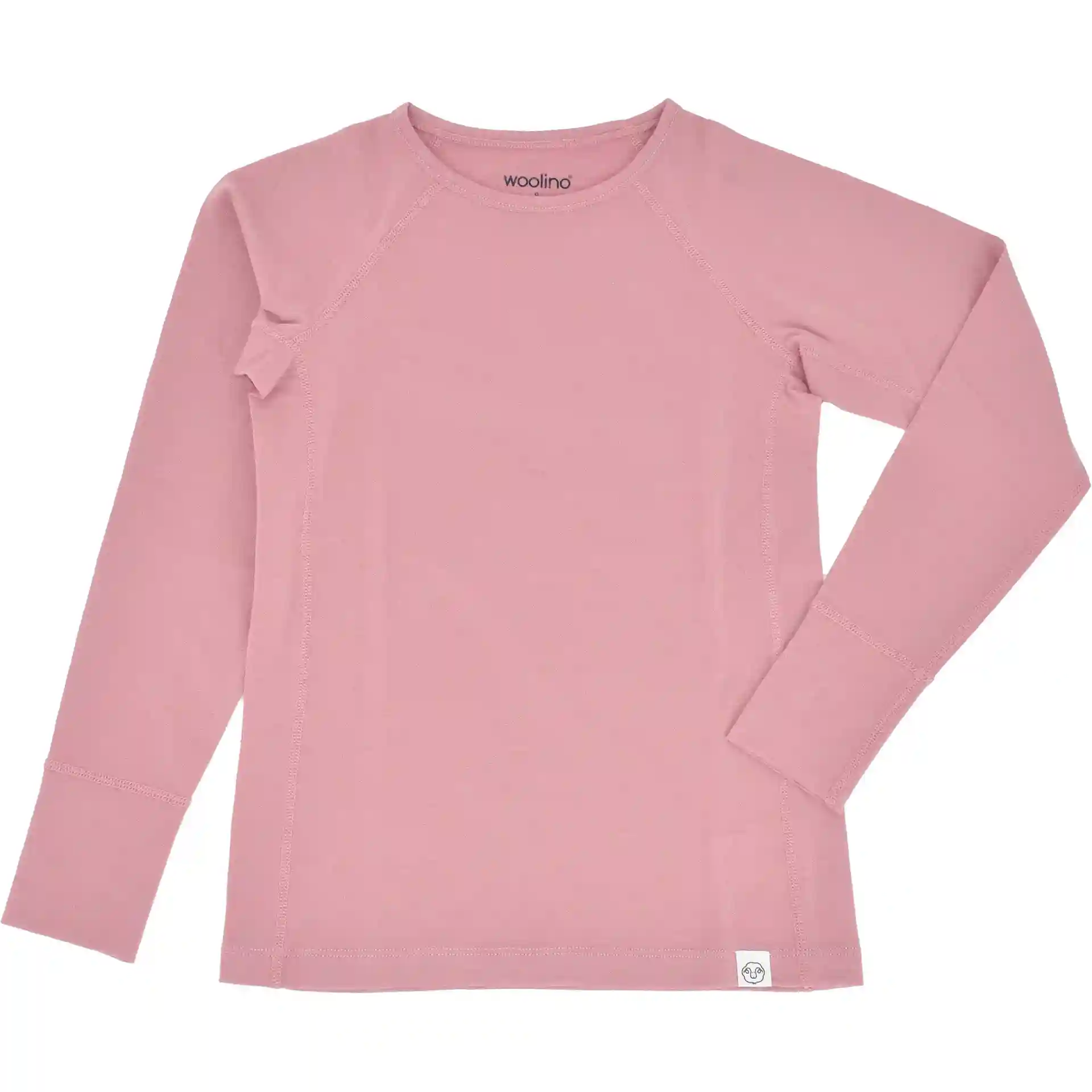 Alternative view of Kids Merino Wool Base Layer, Long Sleeve Top, Blush Pink