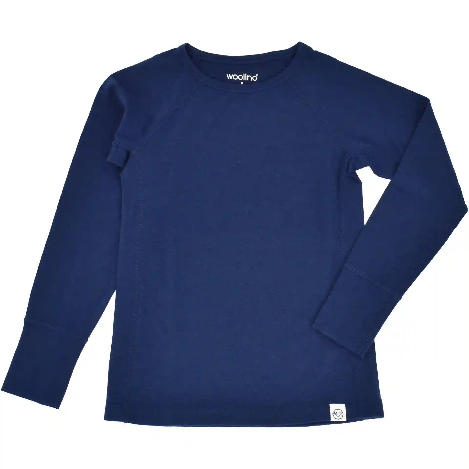 Alternative view of Kids Merino Wool Base Layer, Long Sleeve Top, Deep Blue