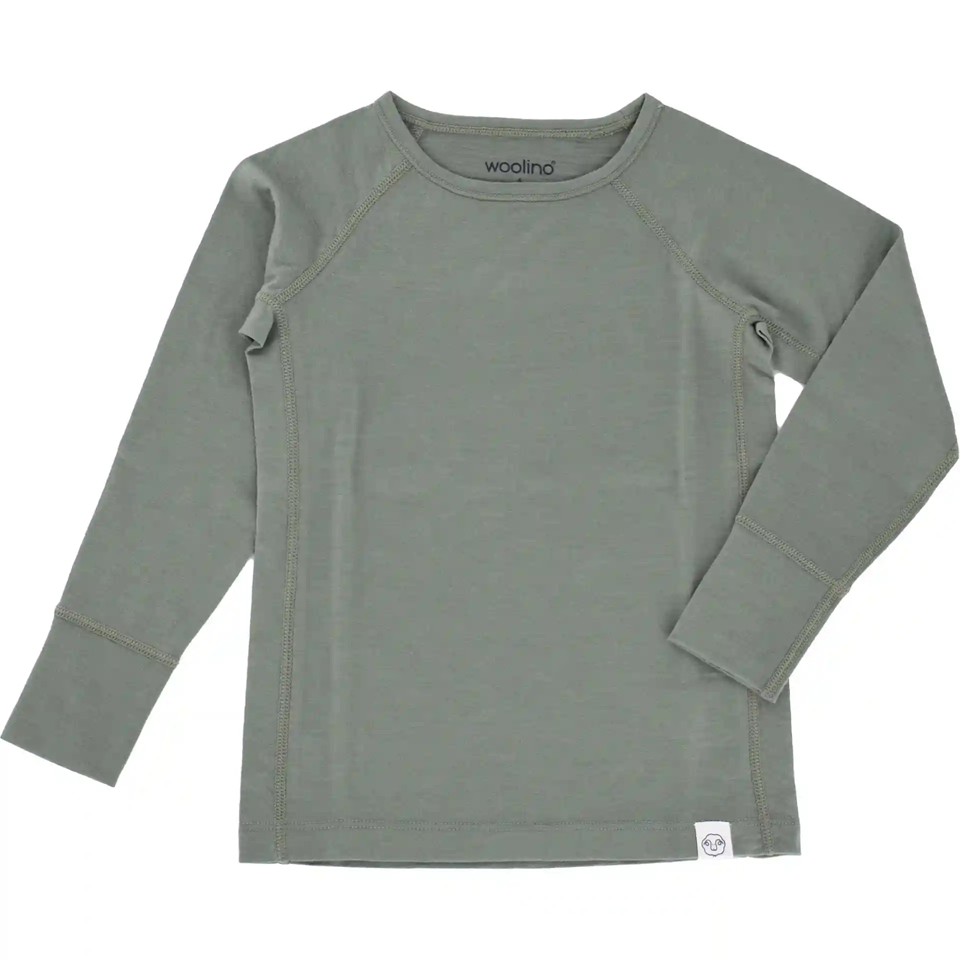 Alternative view of Kids Merino Wool Base Layer, Long Sleeve Top, Sage