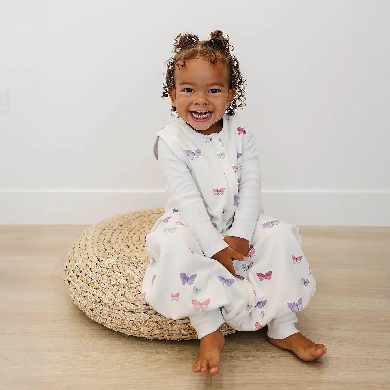 Alternative view of 4 Season® Baby Sleep Bag with Feet, Merino Wool & Organic Cotton, Butterfly