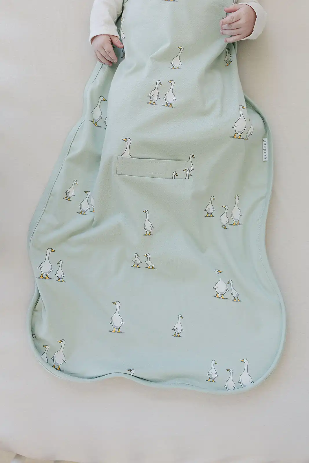 Alternative view of Ecolino® Adjustable Baby Sleep Bag, Organic Cotton, Universal Size: 2 Months - 2 Years, Goose