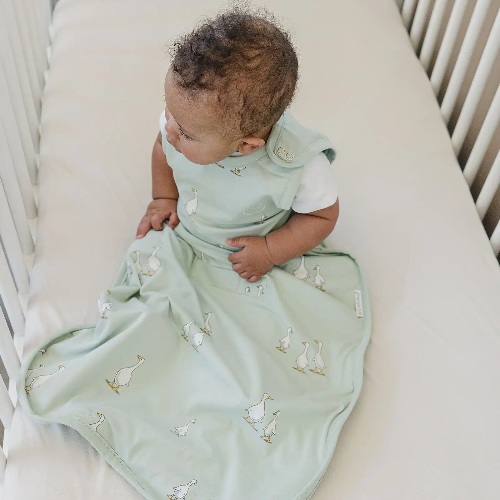 Alternative view of Ecolino® Adjustable Toddler Sleep Bag, Organic Cotton, Universal Size: 2 - 4 Years, Goose
