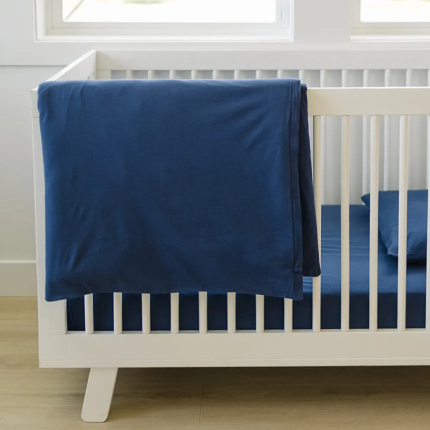 Imperfect Ecolino® Duvet Cover, 100% Organic Cotton, Crib or Toddler, Navy Blue