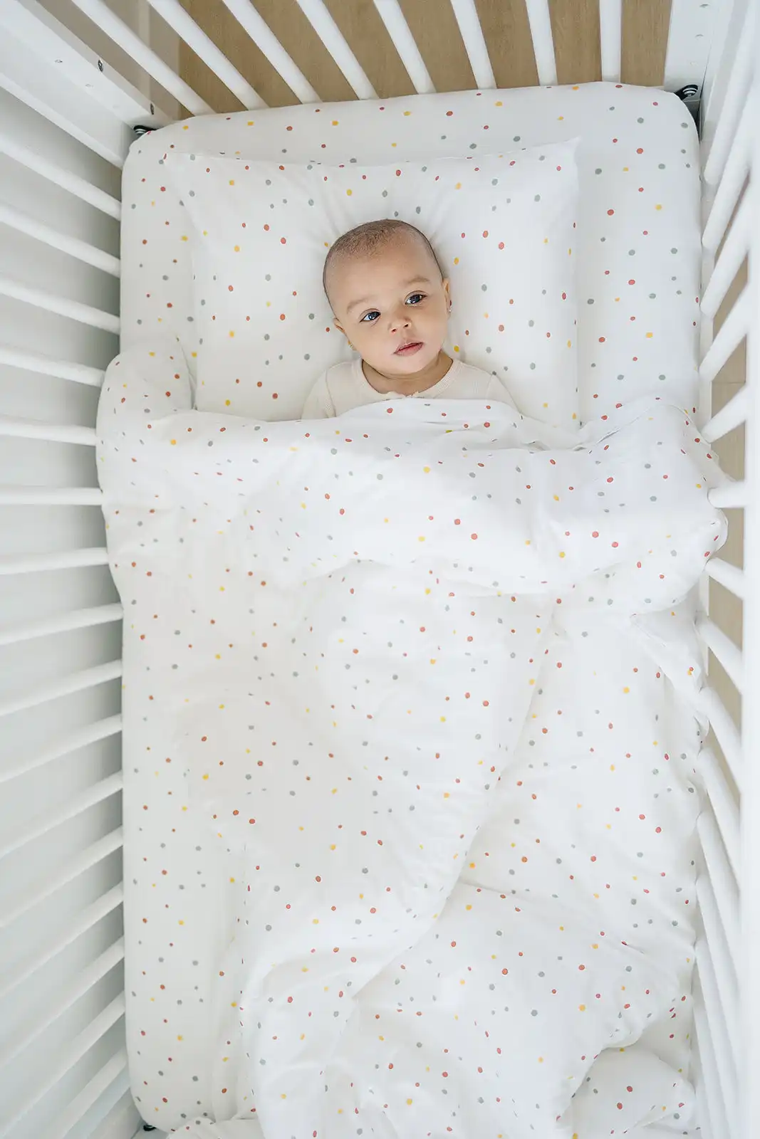 Alternative view of IMPERFECT Ecolino® Duvet Cover, 100% Organic Cotton, Crib or Toddler, Dots