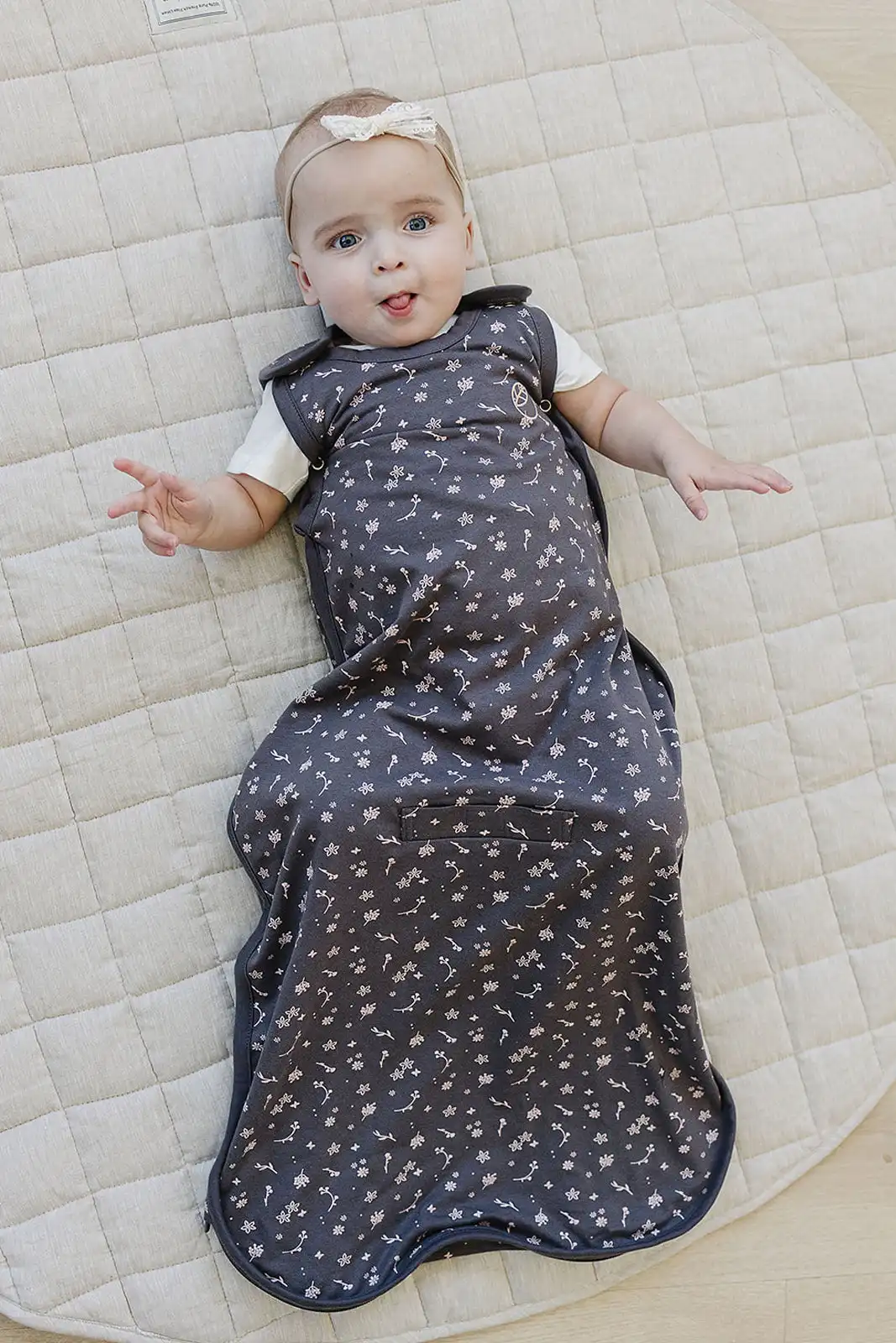 Alternative view of Ecolino® Adjustable Baby Sleep Bag, Organic Cotton, Universal Size: 2 Months - 2 Years, Small Flower