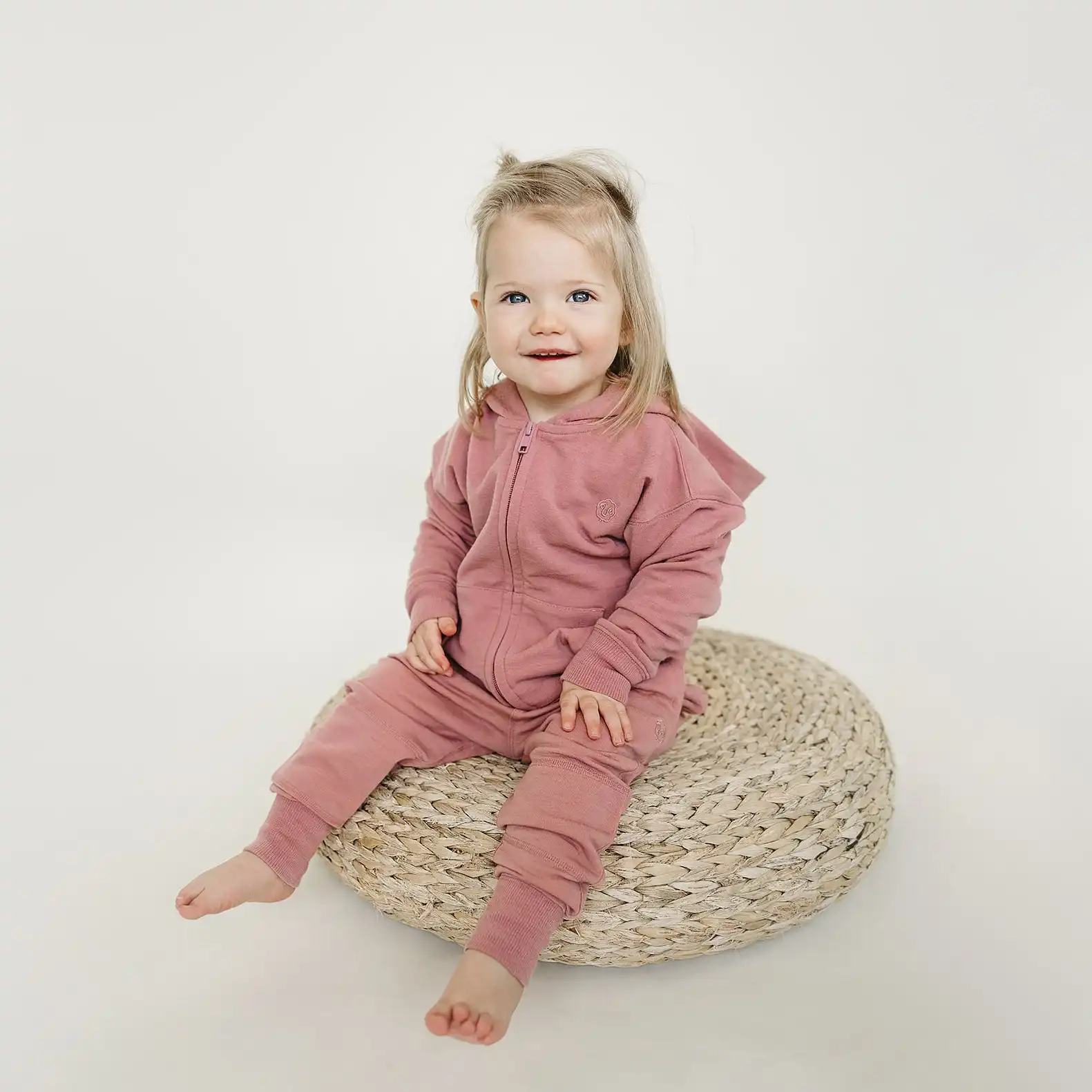 Alternative view of Kids Merino Wool Joggers, Mauve Pink