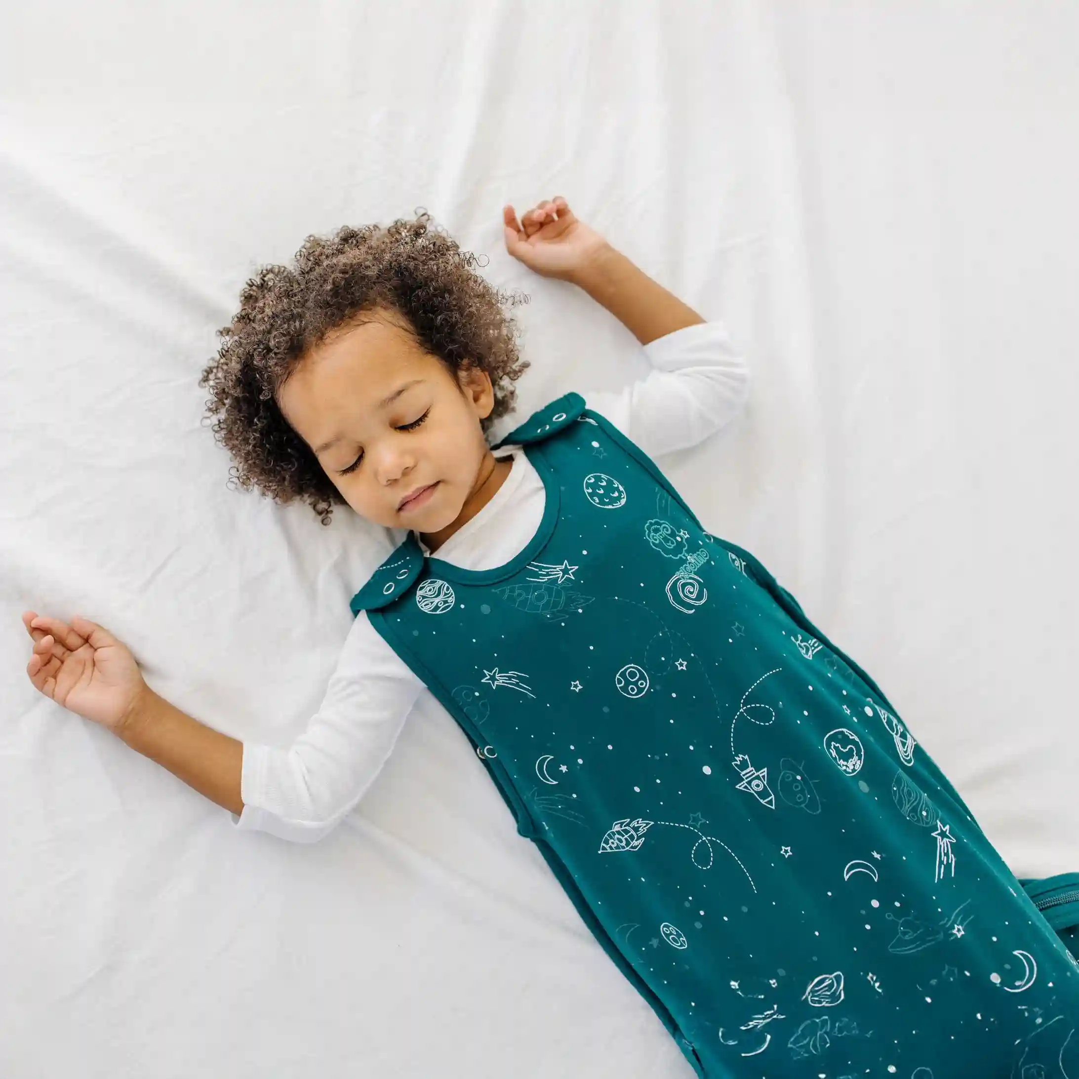 Alternative view of 4 Season® Ultimate Baby Sleep Bag, Merino Wool & Organic Cotton, Space - GLOW IN THE DARK