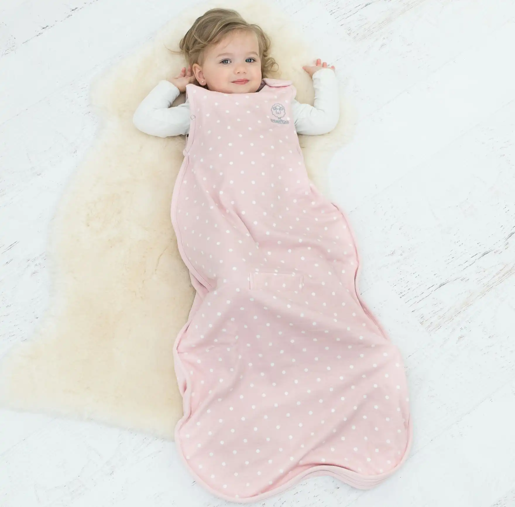 Alternative view of 4 Season® Ultimate Baby Sleep Bag, Merino Wool & Organic Cotton, Rose