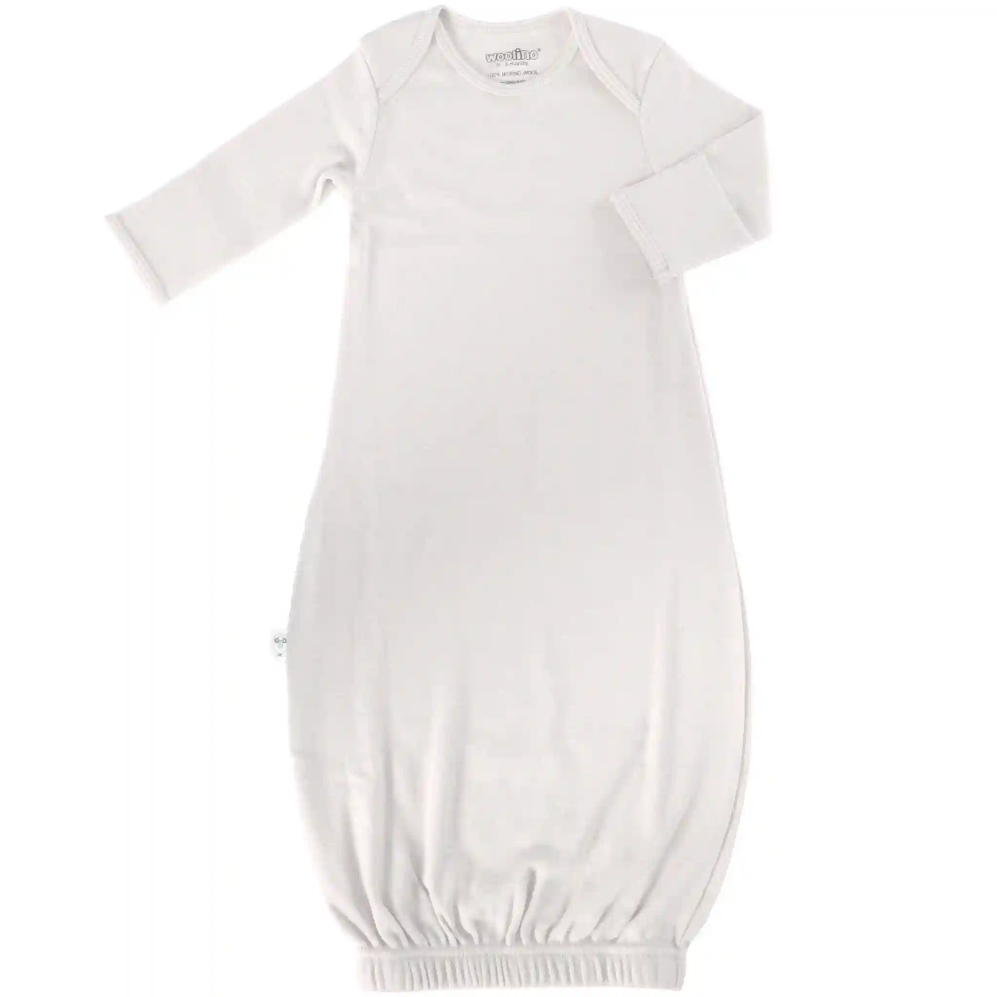 Baby Gown, Merino Wool, 0-6 Months, Oat