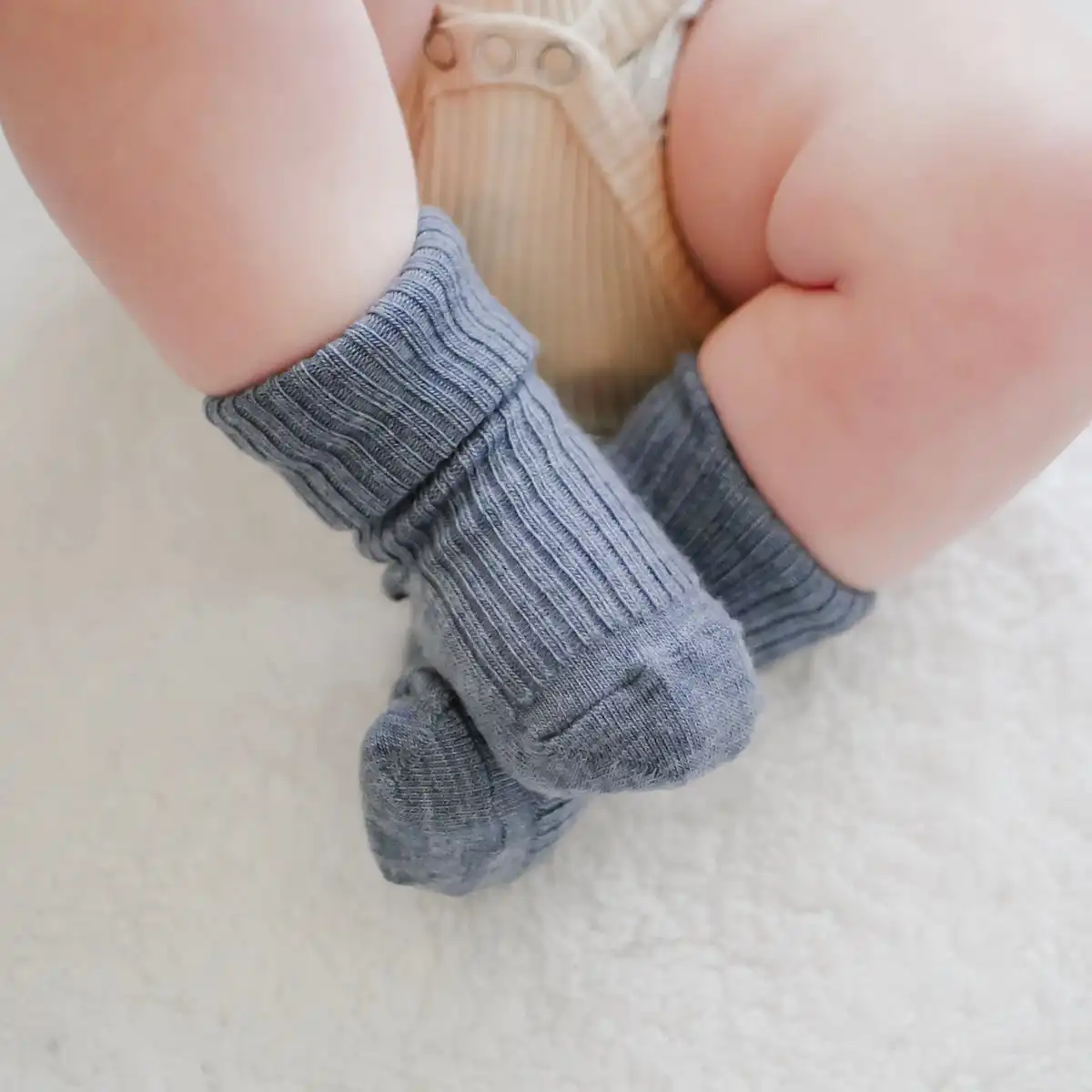 Alternative view of Wool Socks, Baby and Toddler, Blue