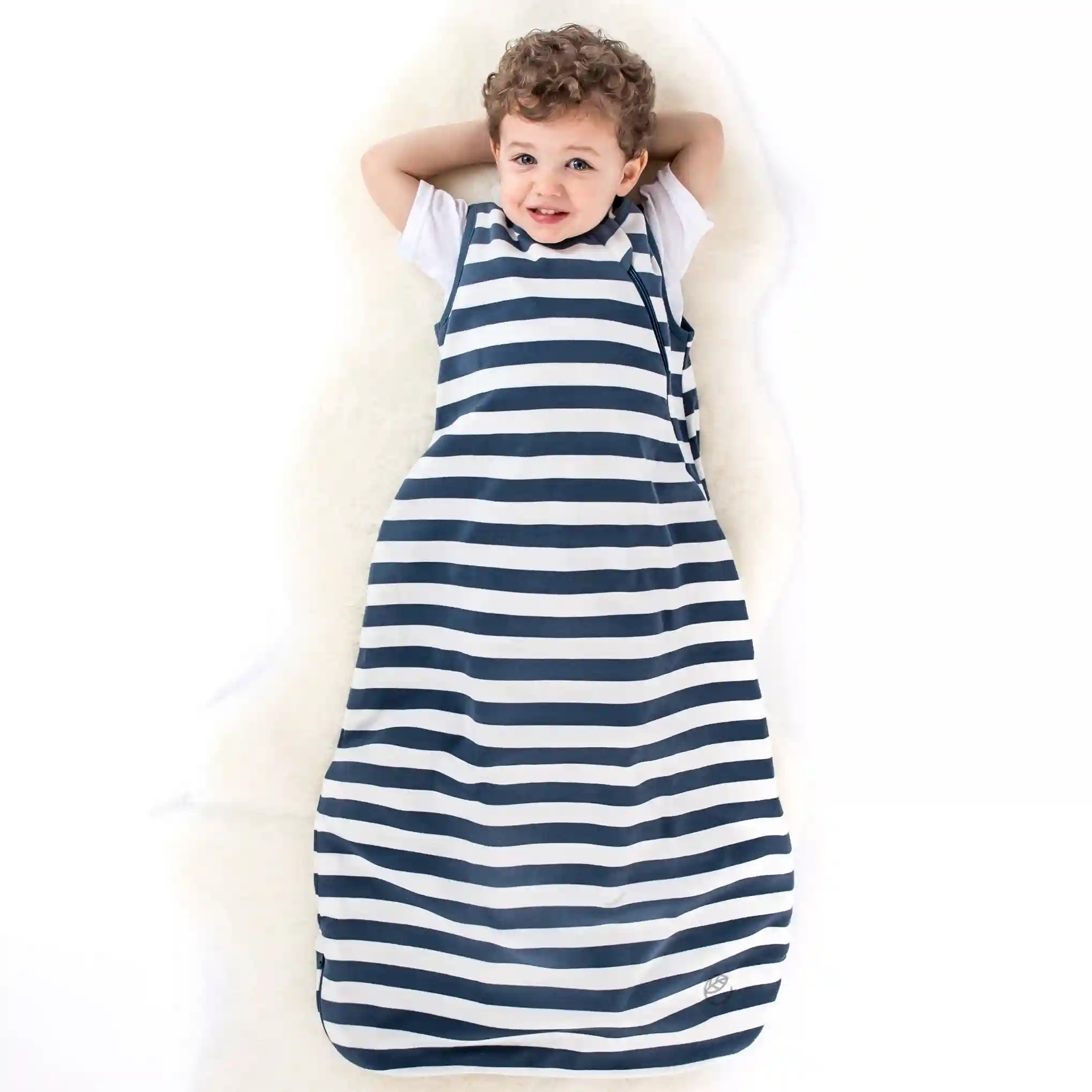 Alternative view of Ecolino® Organic Cotton Classic Baby Sleep Bag or Sack, Deep Blue